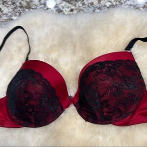 Frederick's of Hollywood Red and Black Lace Bras with Underwire